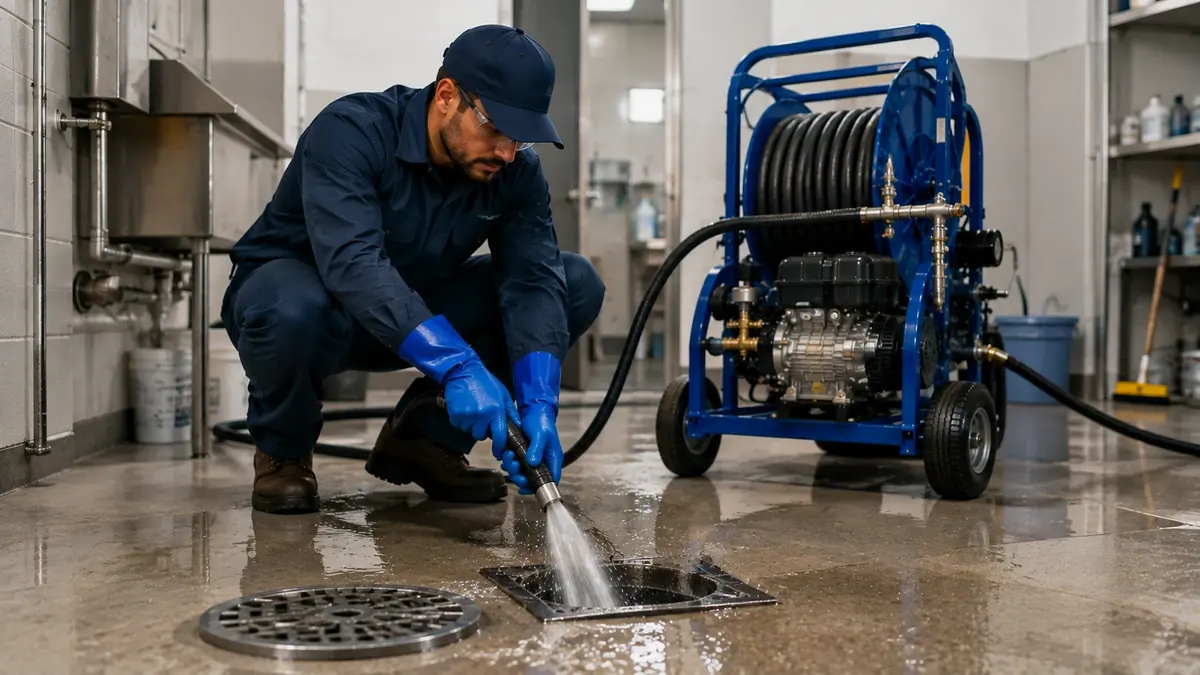 Floor Drain Hydro Jet Cleaning in San Luis Obispo
