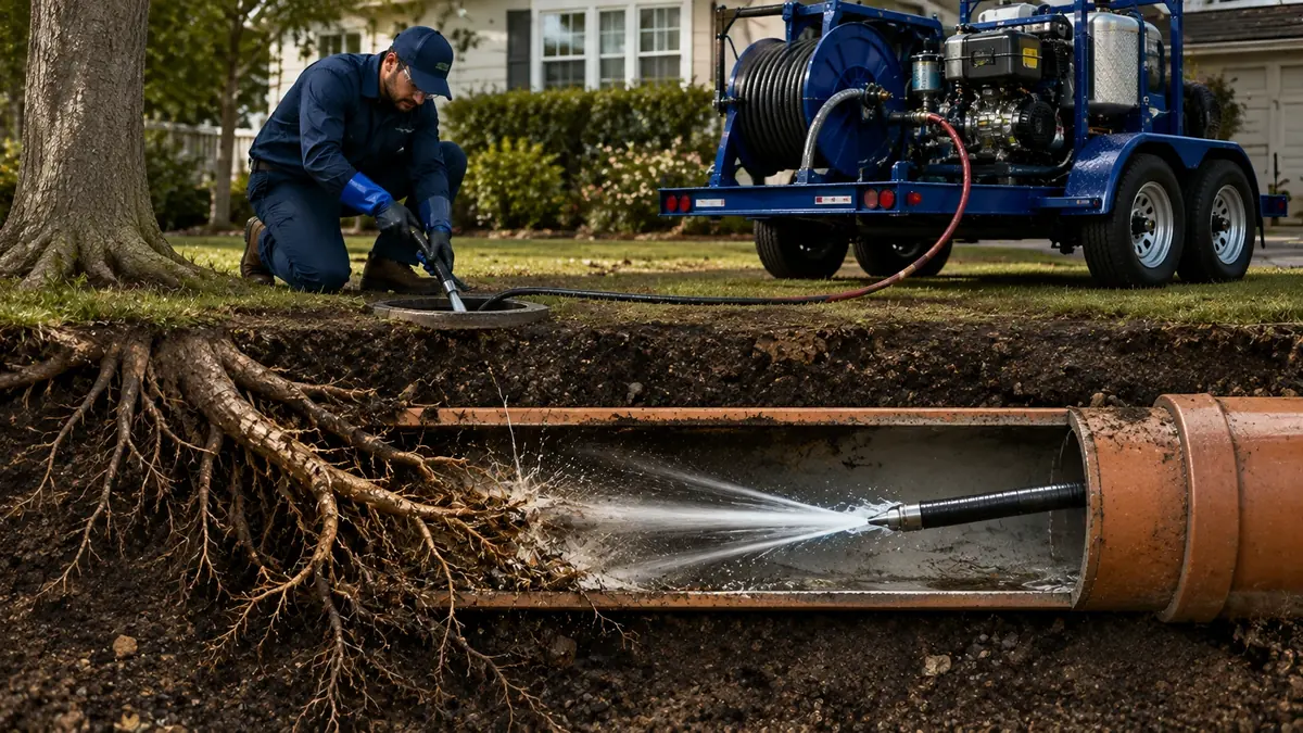 Tree Root Removal with Hydro Jetting in San Luis Obispo